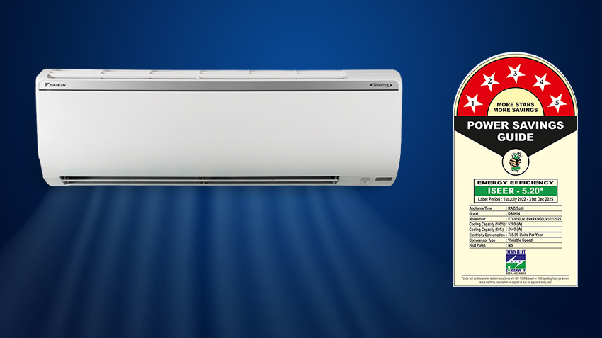 Daikin 1.5 Ton 5 Star Inverter Split AC (FTKM50UV16)